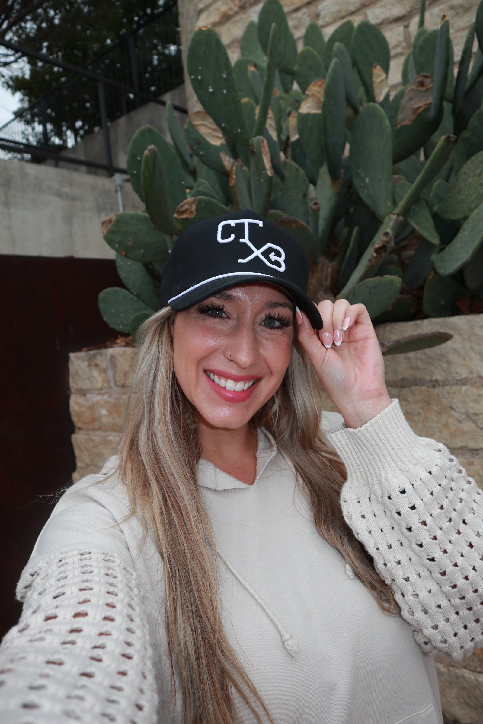 Cattleman Rope Trucker Cap - Black