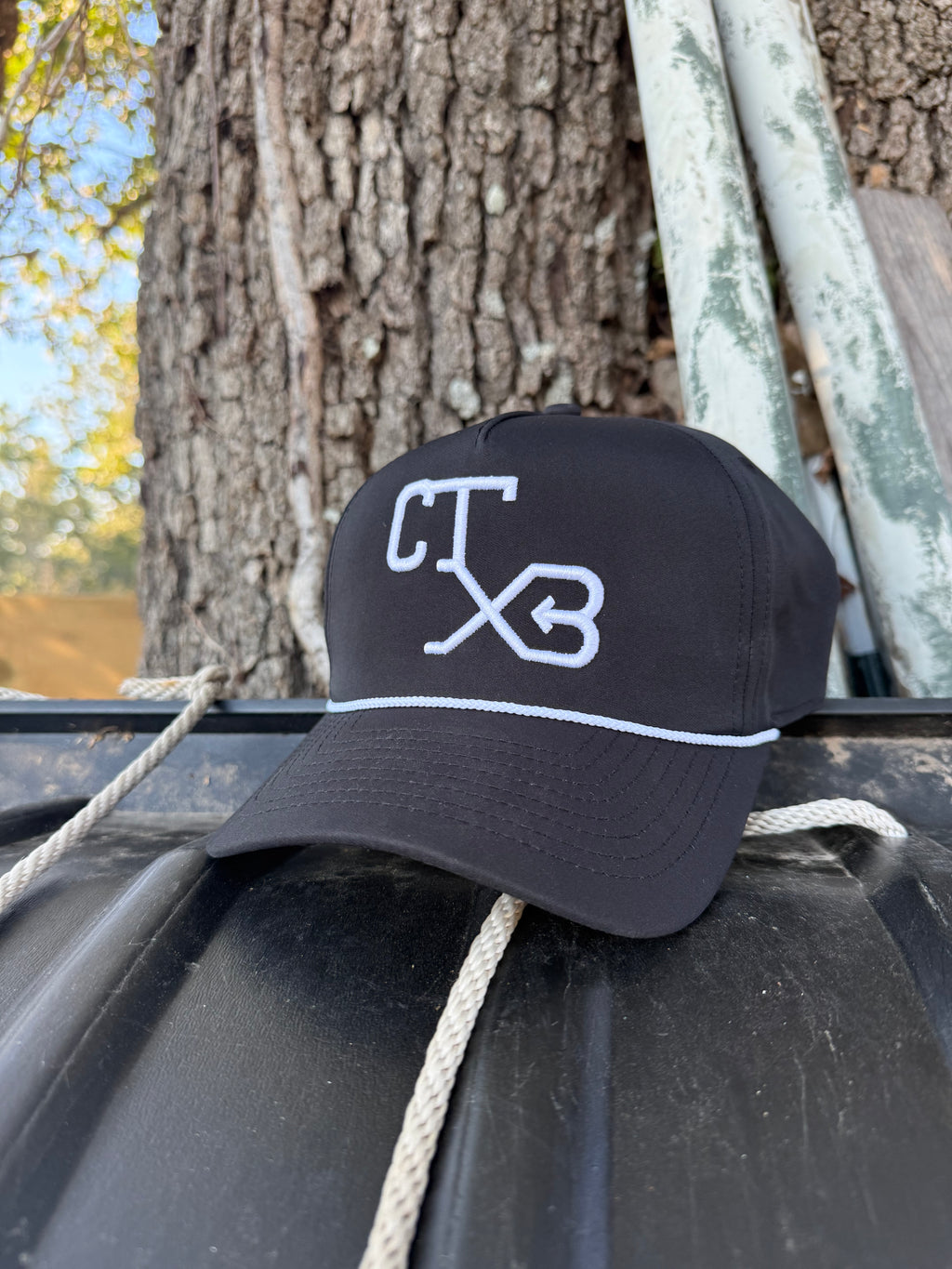 Cattleman Rope Trucker Cap - Black
